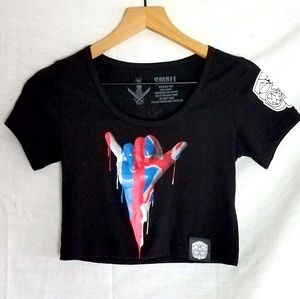 Farmer’s Market Crop Top Melting Shaka Hawaiian Flag